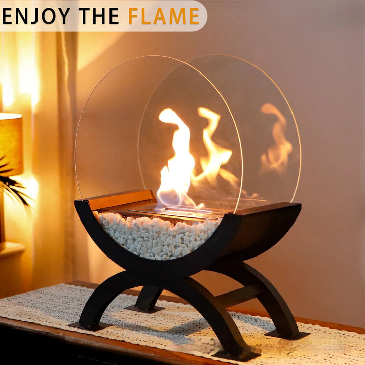 Indoor Small Desktop Alcohol Fireplace Lamp Home Heating