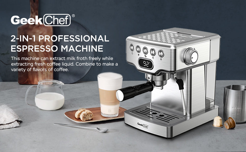 Geek Chef 20-Bar Espresso Machine